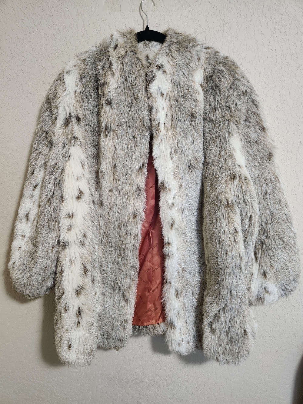 Vintage 1980's Jordache Faux Fur Coat Retro-aesthetic Made In USA Mob-wife Inspo